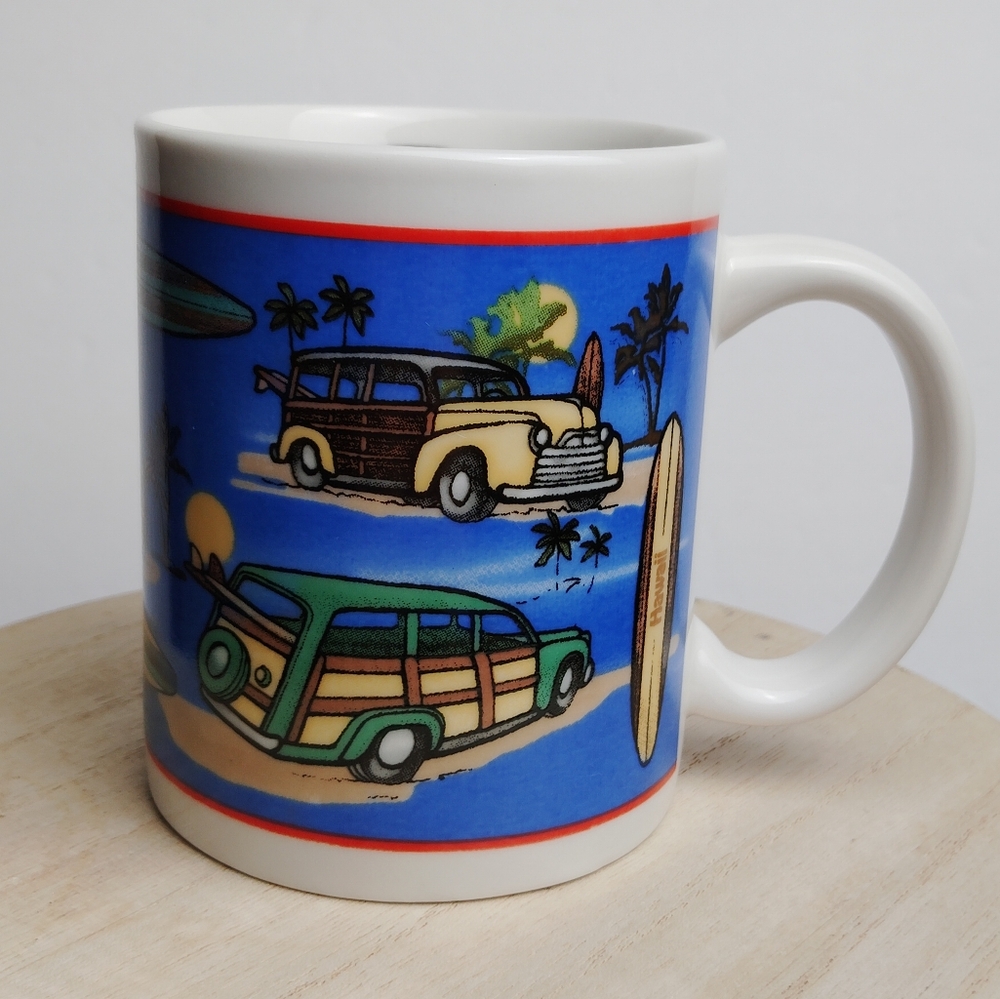 Woody Wagon Ceramic Coffee Mug by The Islander Group Hawaii